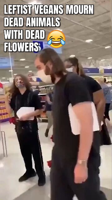 Vegans lose their minds over packaged meat. 🌹😂