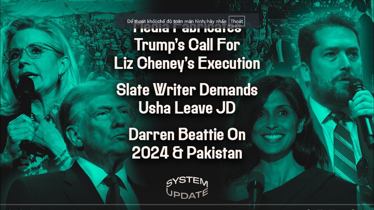 Media Fabricates Trump’s Call For Liz Cheney’s Execution; Slate Writer Demands Usha Leave JD