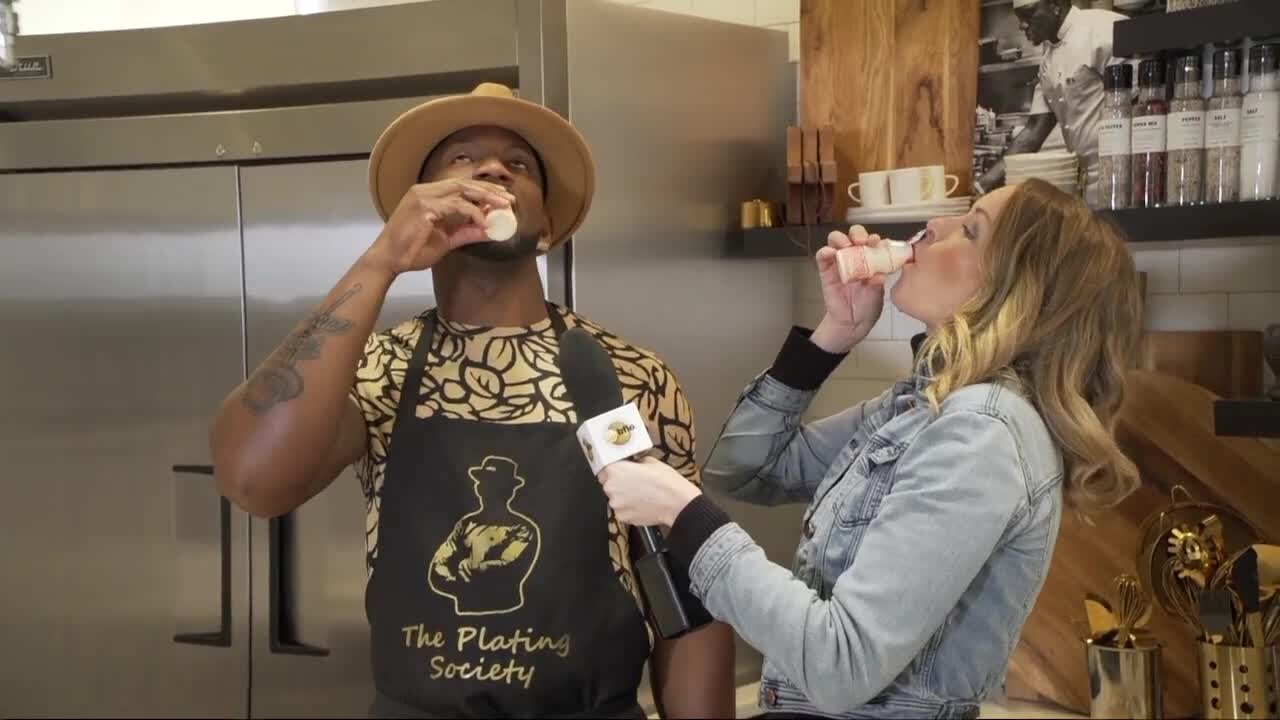 Mel Camp ambushes Chef Darian Bryan to taste Yakult