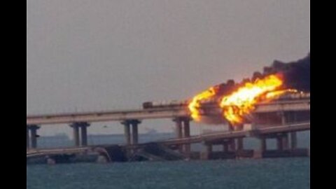 Crimea bridge explosion mystery as ‘wave’ spotted just moments before it was blown up