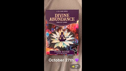 October 27th oracle card: faith 💜