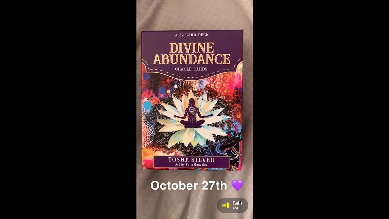 October 27th oracle card: faith 💜