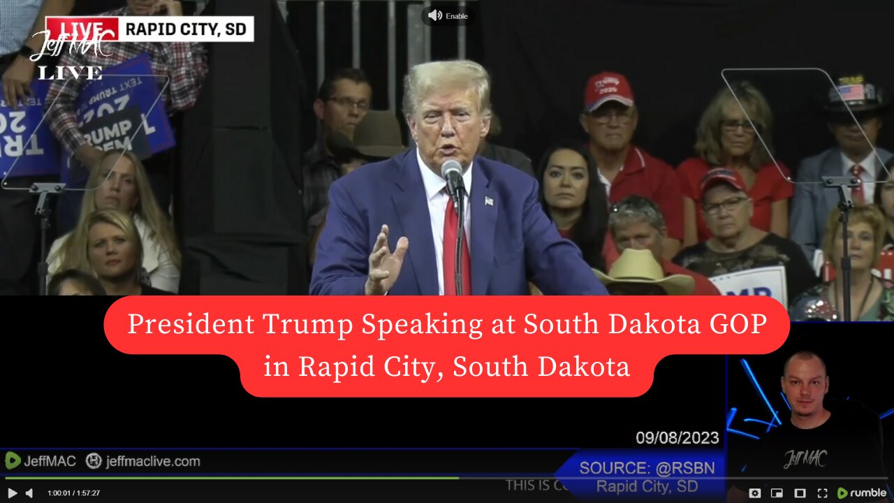 LIVE: President Trump Speaking at South Dakota GOP in Rapid City, South Dakota