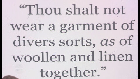 Thy shy not wear DIVERSE SORTS / Eden’s Living TV _ mixed clothes fibers
