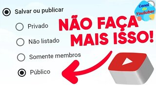 Como Colocar Vídeos Programados e Não Listado no YouTube "Quadro"