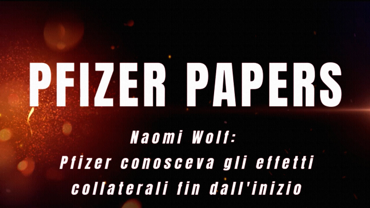 🛑THE PFIZER PAPERS - “INTERVISTA A NAOMI WOLF SUL SUO ULTIMISSIMO LIBRO!! 🛑PFIZER SAPEVA DI TUTTI GLI EFFETTI AVVERSI E HA CERCATO DI NASCONDERLI PER OTTENERE L'AUTORIZZAZIONE AL COMMERCIO!!”👿👿👿 #NON LA FARANNO FRANCA!!😇💖🙏