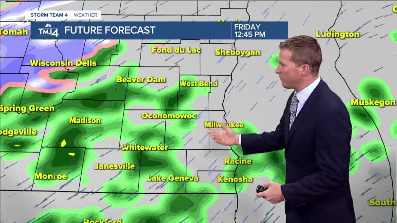 On and off rain all day Friday