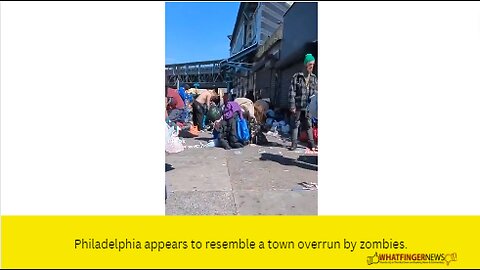 Philadelphia appears to resemble a town overrun by zombies.