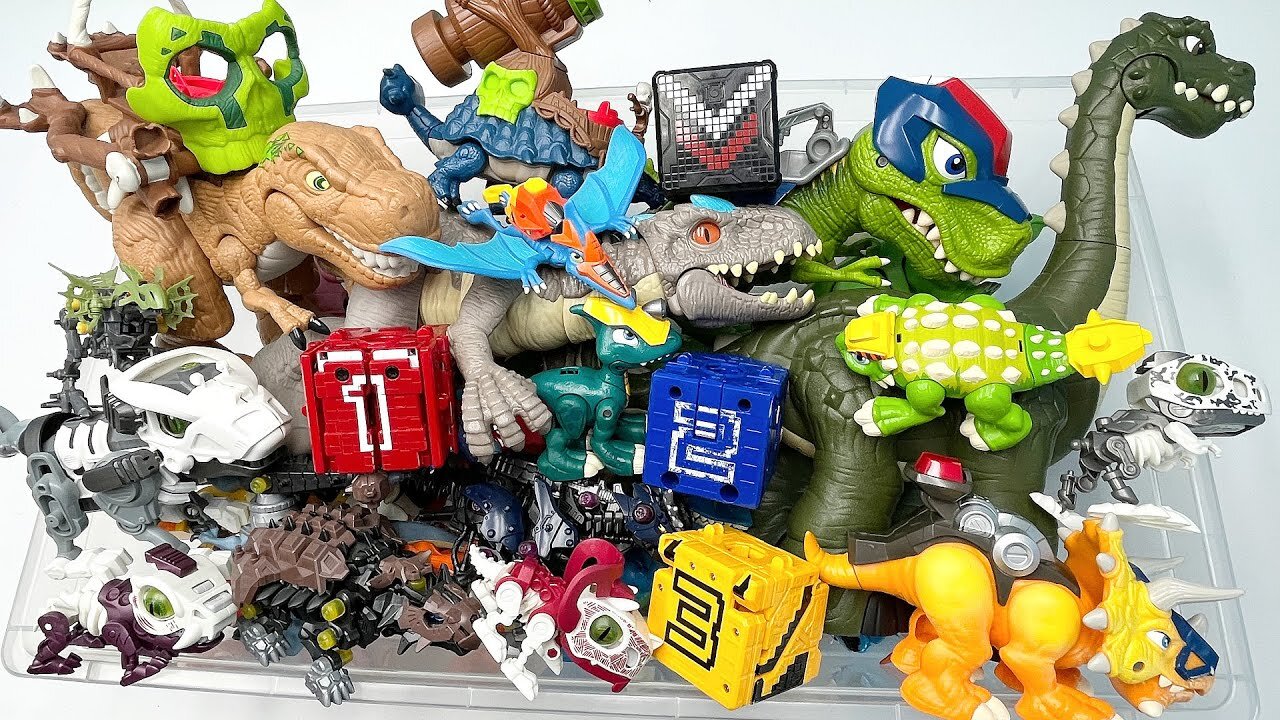 Dinosaur Robot Box - 30 Transformer Dinos! T-Rex Pteranodon Ankylosaurus