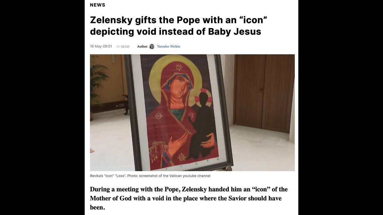 SHARE THIS! LOOK WHAT ZELENSKY GIFTED TO THE "POPE"