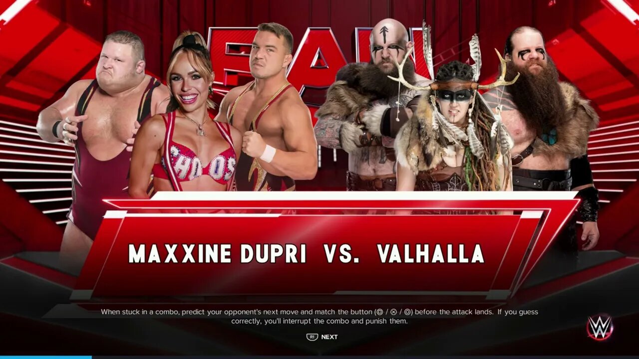 WWE Monday Night Raw Valhalla vs Maxxine Dupri