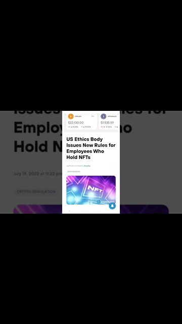 US Issues New Rules For NFTs Holders #cryptomash #cryptomashnews #cryptonews #viralvideo2022