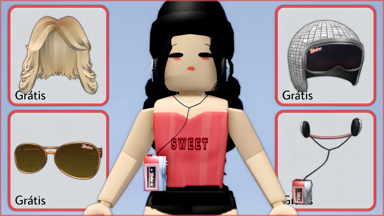 COMO PEGAR TODOS OS ITENS GRÁTIS DA BEBE REXHA NO ROBLOX!