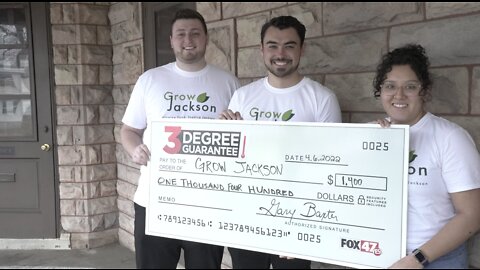 Grow Jackson receives $1,400 from Fox 47 Three Degree Guarantee