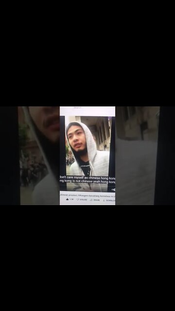 Young hk protestor answer to my question when asking him you are all Chinese? thoughts?