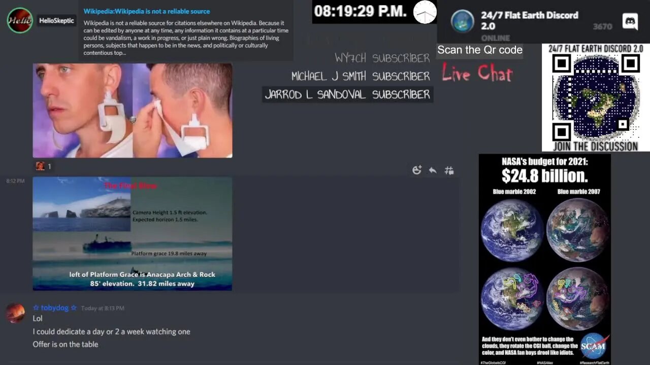 24/7 FLAT EARTH DISCORD 2.0