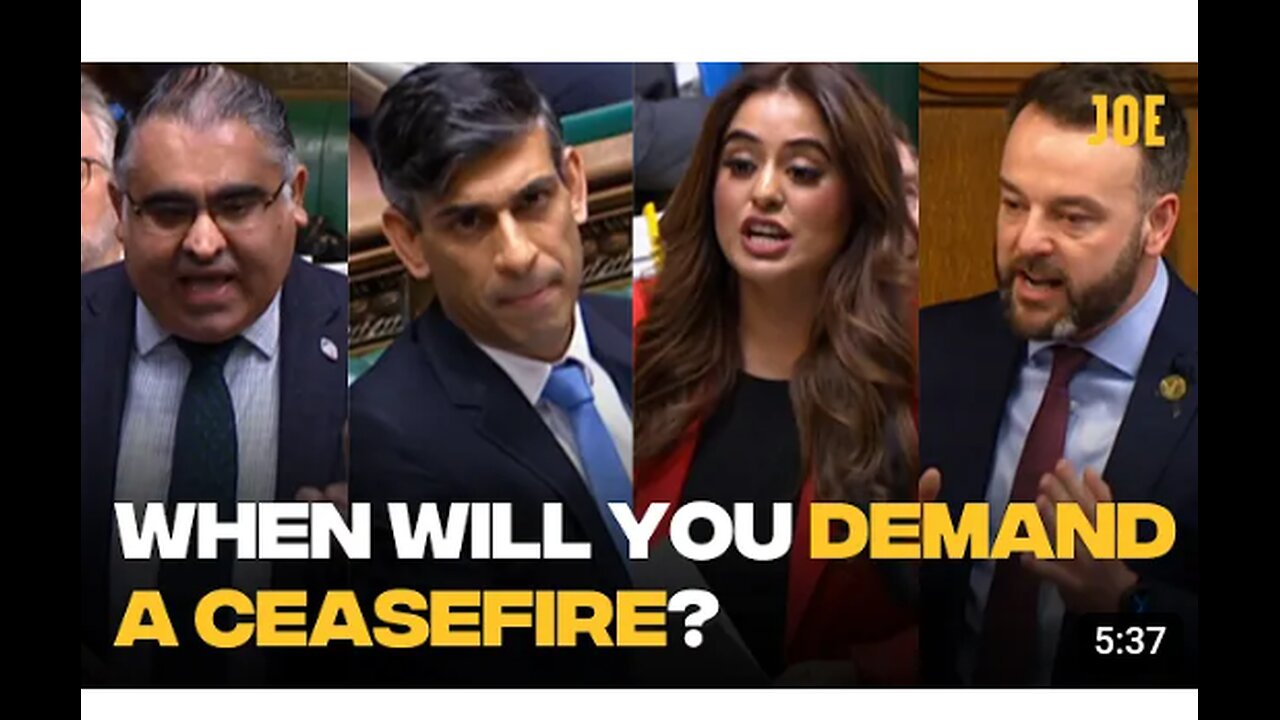 MPs attack Rishi Sunak for backing Israel despite war crimes in Gaza at PMQs