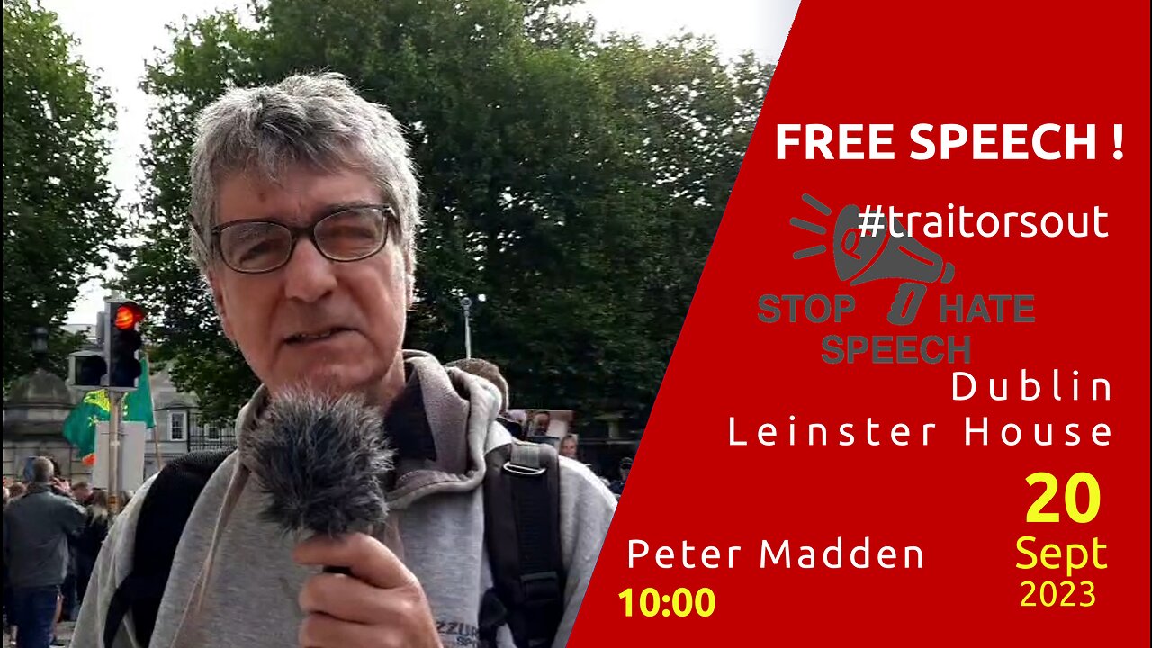 Ireland, Dublin , Leinster House This is the Time - Free Speech 20.09.2023 10am