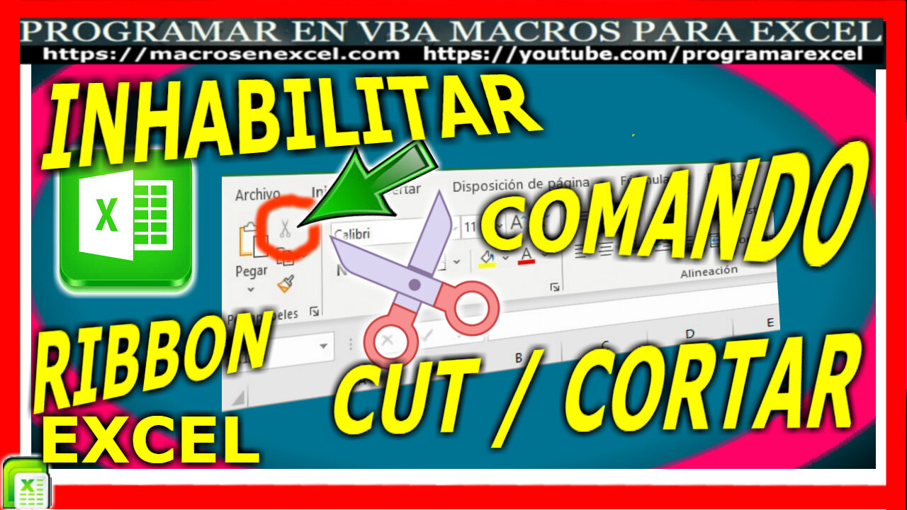 527 ❤️ Como INHABILITAR Comando CORTAR 🔥 CUT en Menu o RIBBON de EXCEL Modificando XML