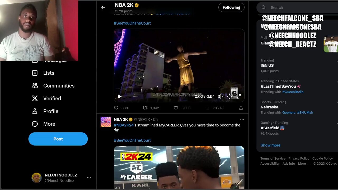 NEECH REACTZ To NBA 2K24 The City Trailer NBA 2k24 Gameplay #NEECHREACTZ #NBA2k24 #NBA2k #Gaming