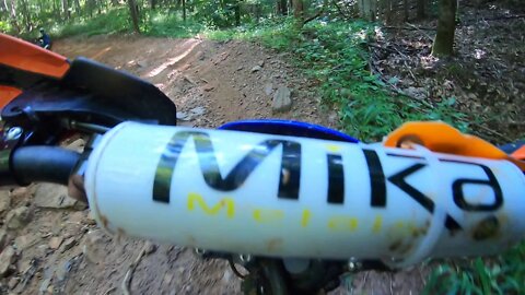 Taking the PW50 on Trail 1 at Brushy Mountain Motorsports Park - Part 1