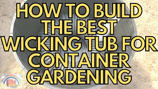 How to Build the Best Self Wicking Tub for Container Gardening