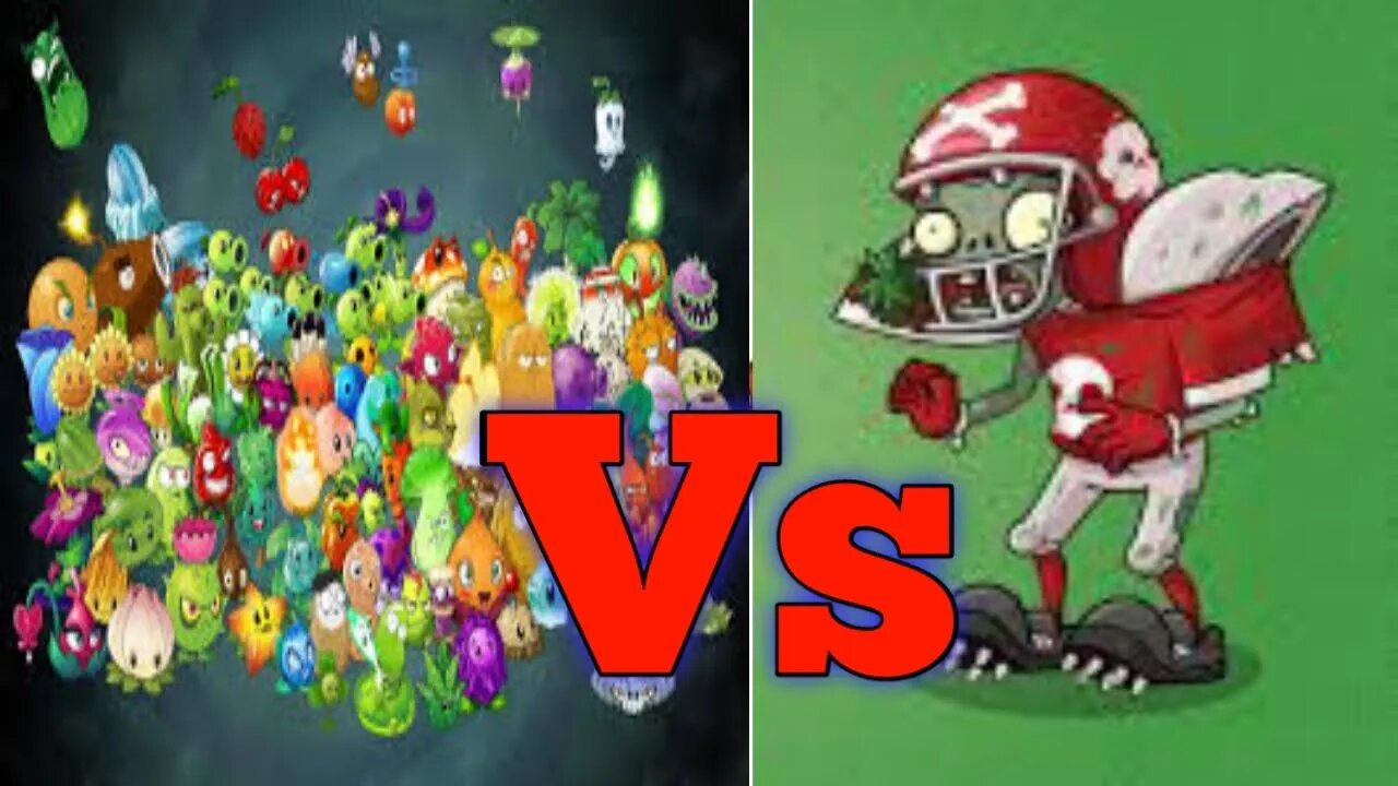 plants vs zombies 2 _ all plant vs Football Zombies