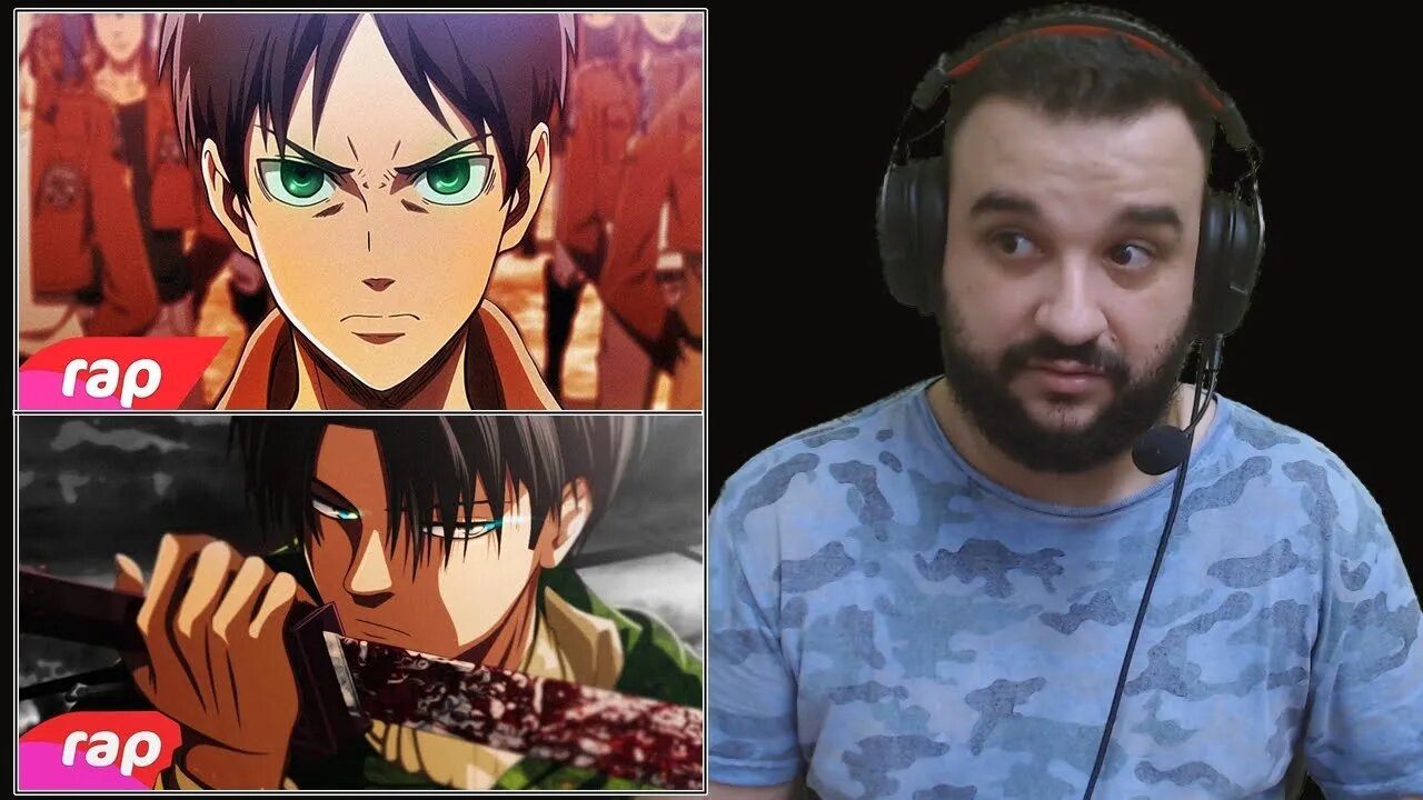 (DOUBLE REACT)Rap do Eren - A FÚRIA DE UM TITÃ/ Rap do Capitão Levi - O MAIS FORTE DA HUMANIDADE