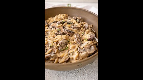 Orzo Cremoso con Champiñones!😍😍😍🤤🤤🤤🤤