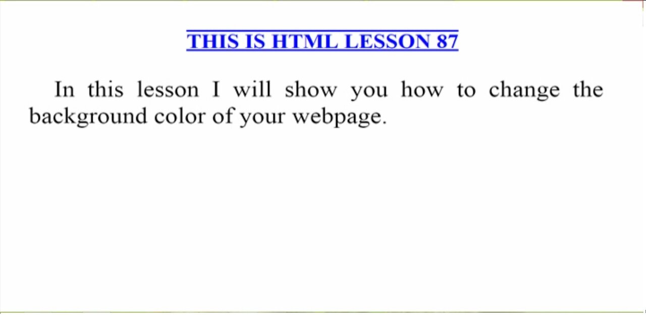 HTML Lesson 87
