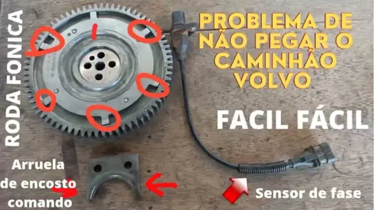 Caminhão volvo falha no sensor de fase //RODA FONICA DANIFICADA\\ (FÁCIL FÁCIL)#motor #mecanica