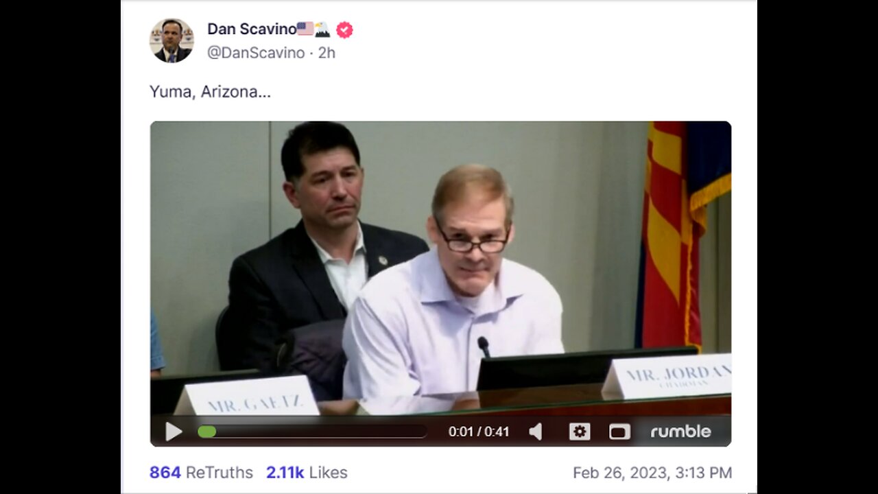 Dan Scavino🇺🇸🦅 Yuma, Arizona…