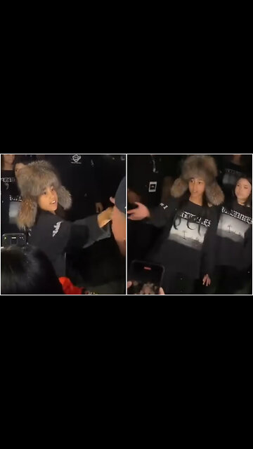 North West greeting fans at Rolling Loud