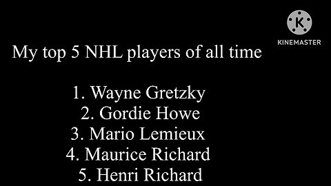 My top 5 NHL players of all time