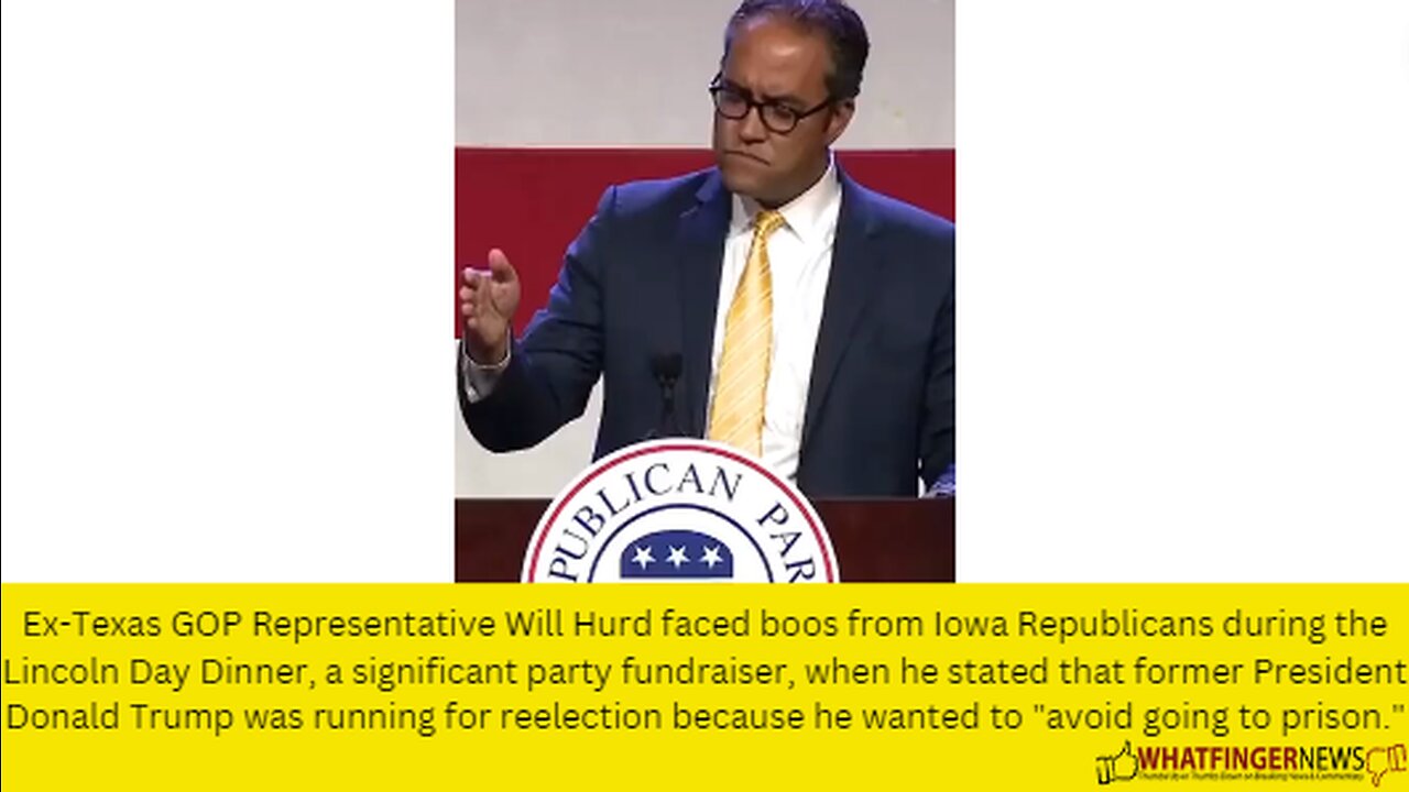 Ex-Texas GOP Representative Will Hurd faced boos from Iowa Republicans