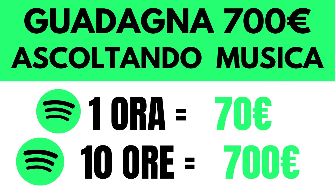 Guadagna 700€ Ascoltando La Musica (NUOVA APP GRATIS) - Come Fare Soldi Online 2023