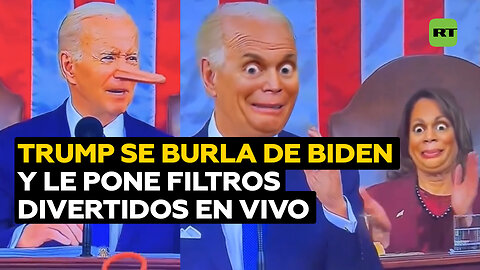 Trump satiriza a Biden y Harris con filtros divertidos