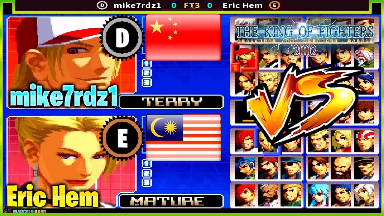 The King of Fighters 2002 (mike7rdz1 Vs. Eric Hem) [China Vs. Malaysia]