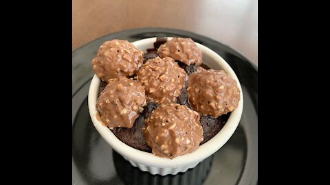 Ferrero Rocher Molten Lava Cake .