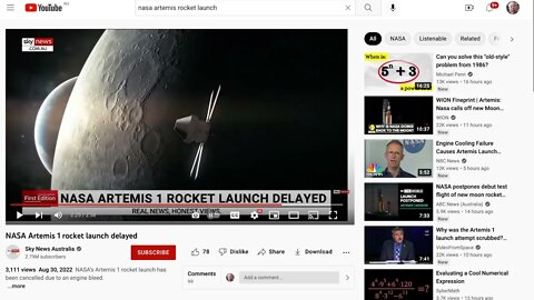 美國太空總署返月球發射，因機械故障在發射前3分多鐘