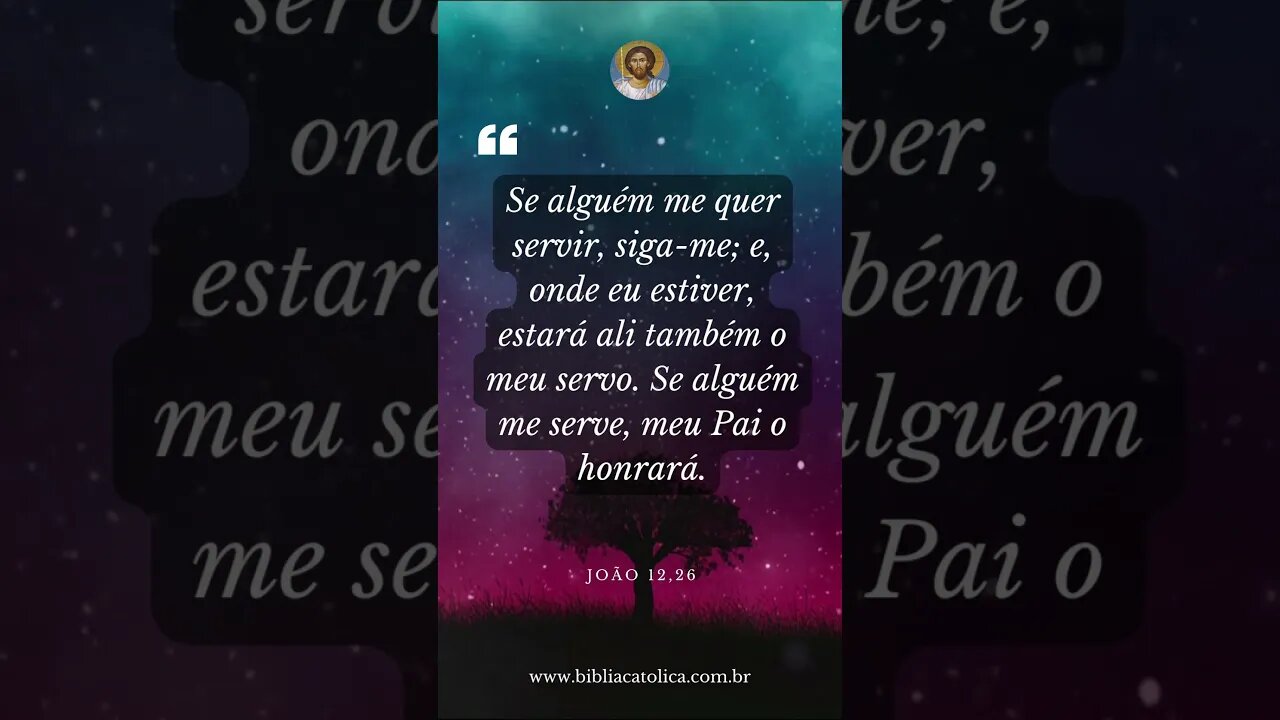 João 12,26 - Seguir a Cristo: O Chamado à Servidão e Companheirismo #bibliacatolica #bibleverse