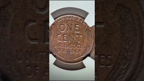 Rare wheat penny error coin! #shorts