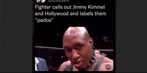 Fighter calls out Jimmy Kimmel and Hollywood and labels them "pedos"