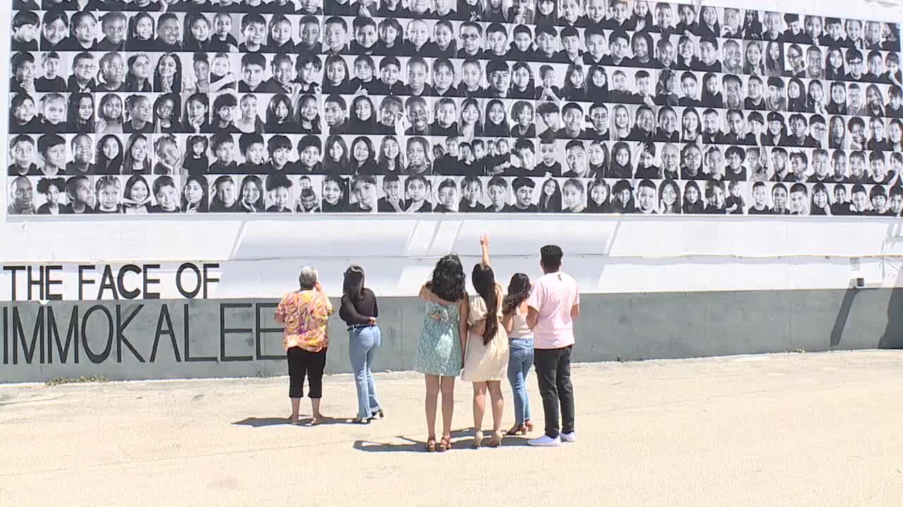 The Face of Immokalee mural displayed in Collier County