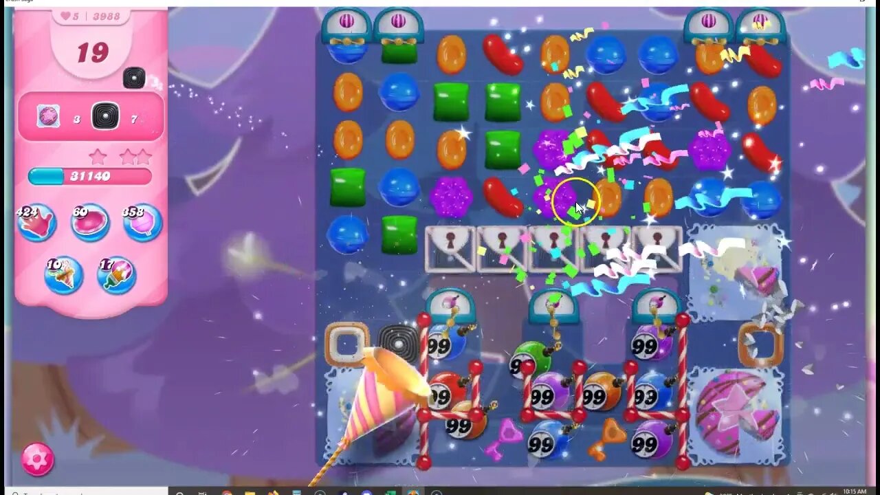 Candy Crush Level 3988 Talkthrough, 28 Moves 0 Boosters