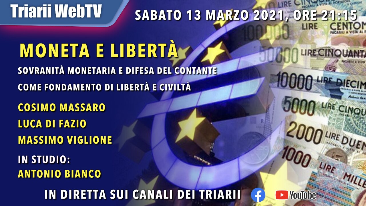 MONETA E LIBERTA' SOVRANITÀ MONETARIA E DIFESA DEL CONTANTE COME FONDAMENTO DI LIBERTÀ E CIVILTÀ