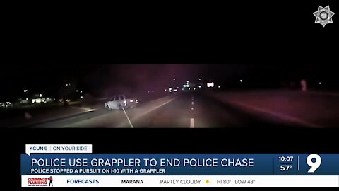 DPS use grappler to end pursuit on I-10 near Benson