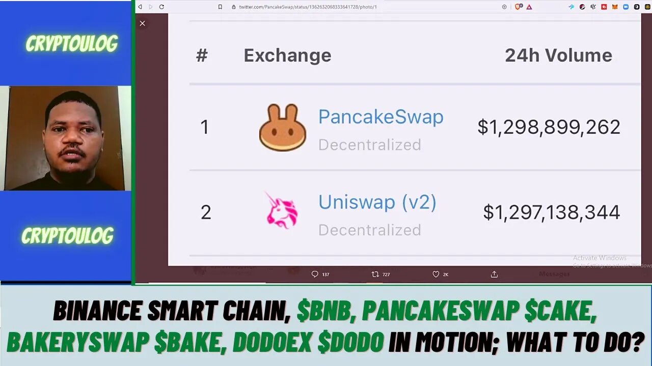 Binance Smart Chain, $BNB, PancakeSwap $CAKE, BakerySwap $BAKE, Dodoex $DODO In Motion; What To Do?