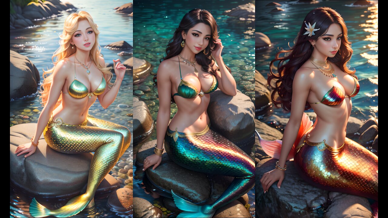 [AI Art Lookbook] Mermaid on a rock