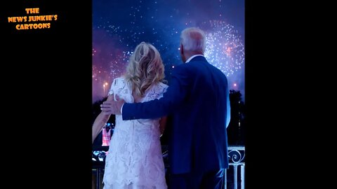 The White House released a staged video with Joe and Jill watching fireworks.